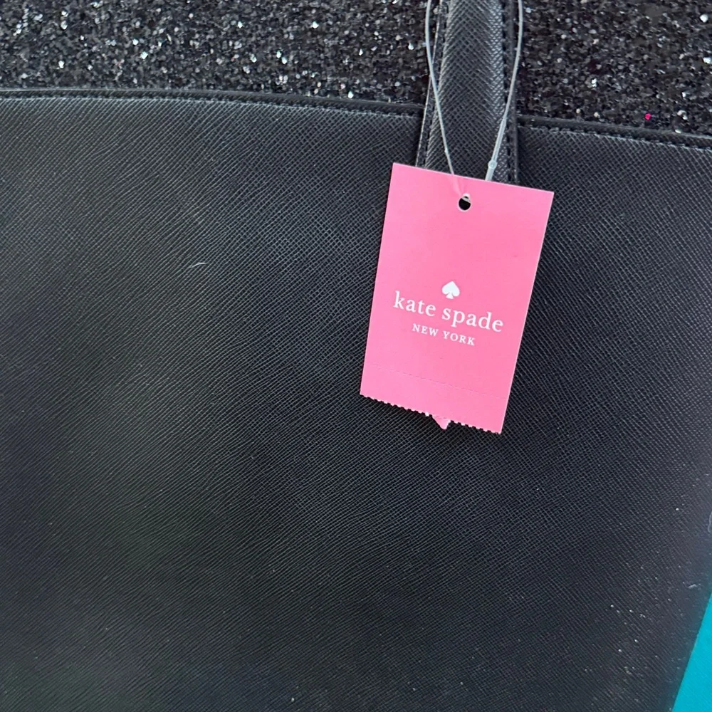 Kate Spade Black and Glitter Tote - Picture 3 of 5